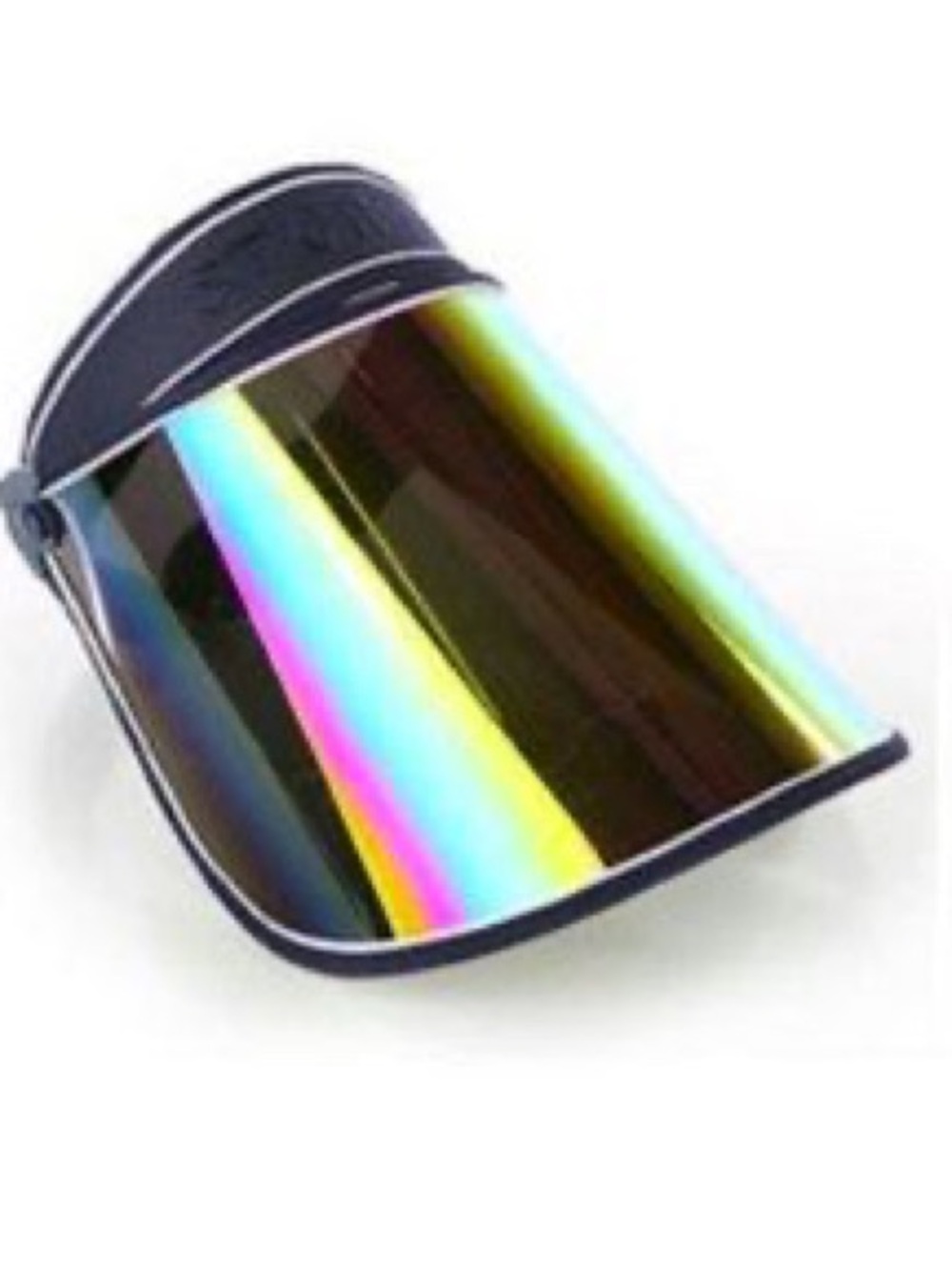 ✨ Rainbow Iridescent Face Shield Sun Visor | UV Protective Holographic Hat